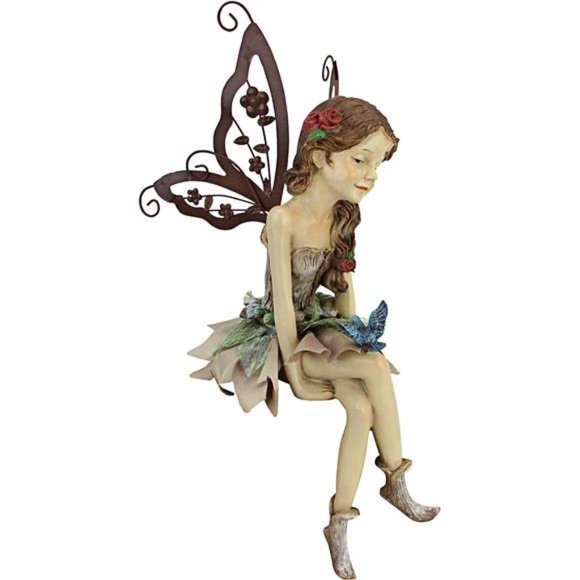 Fannie The Garden Fairy Sitting Statue, 12 Inch, 12", Single - Picture 1 of 6